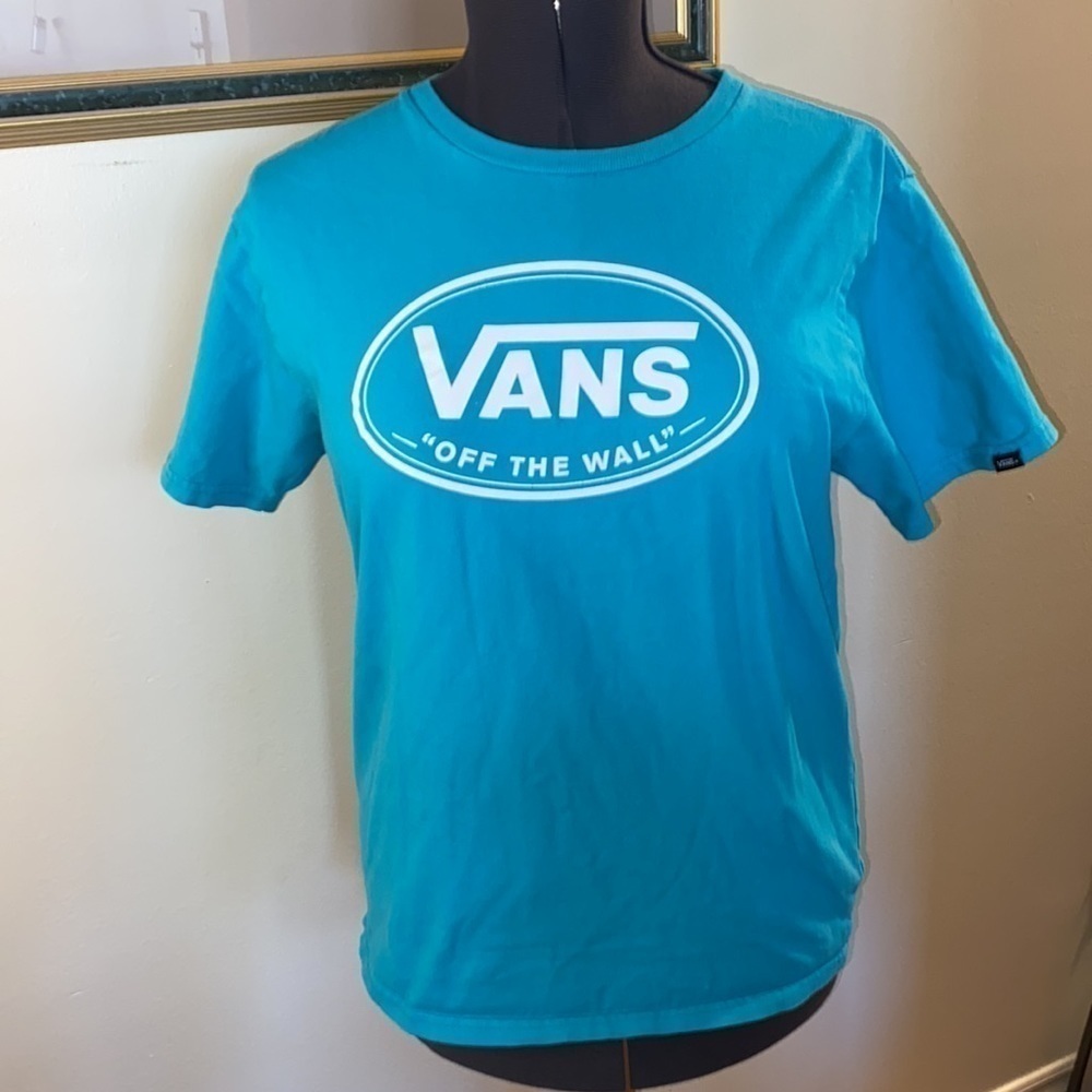 Vans Off The Wall Classic Fit Sea Green Cotton  Shirt (Size Medium) Unisex